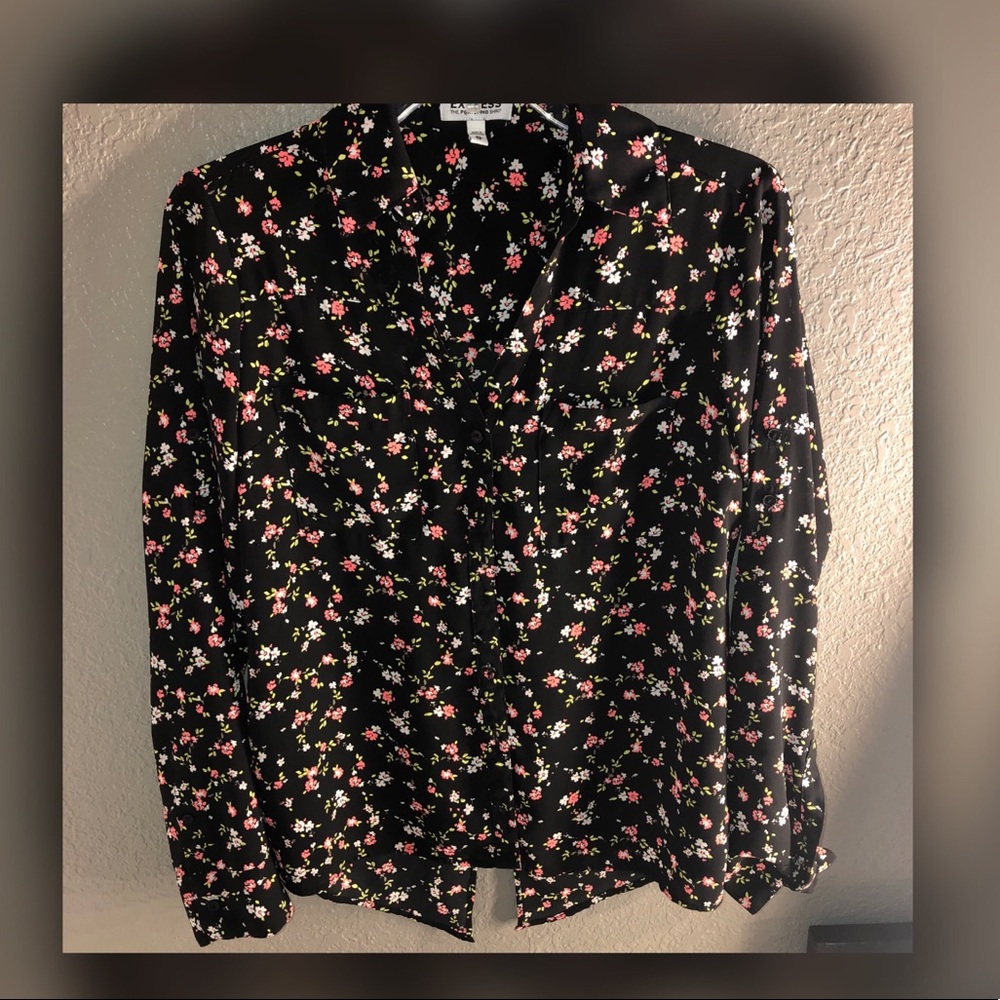 Floral button up blouse